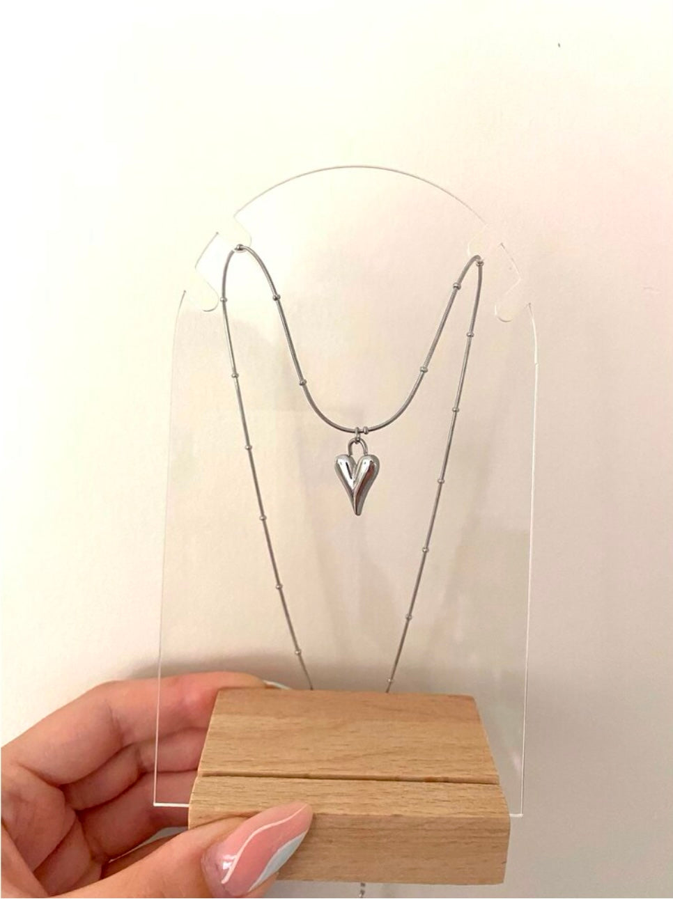 Steel Silver Color Dorika Chain Necklace