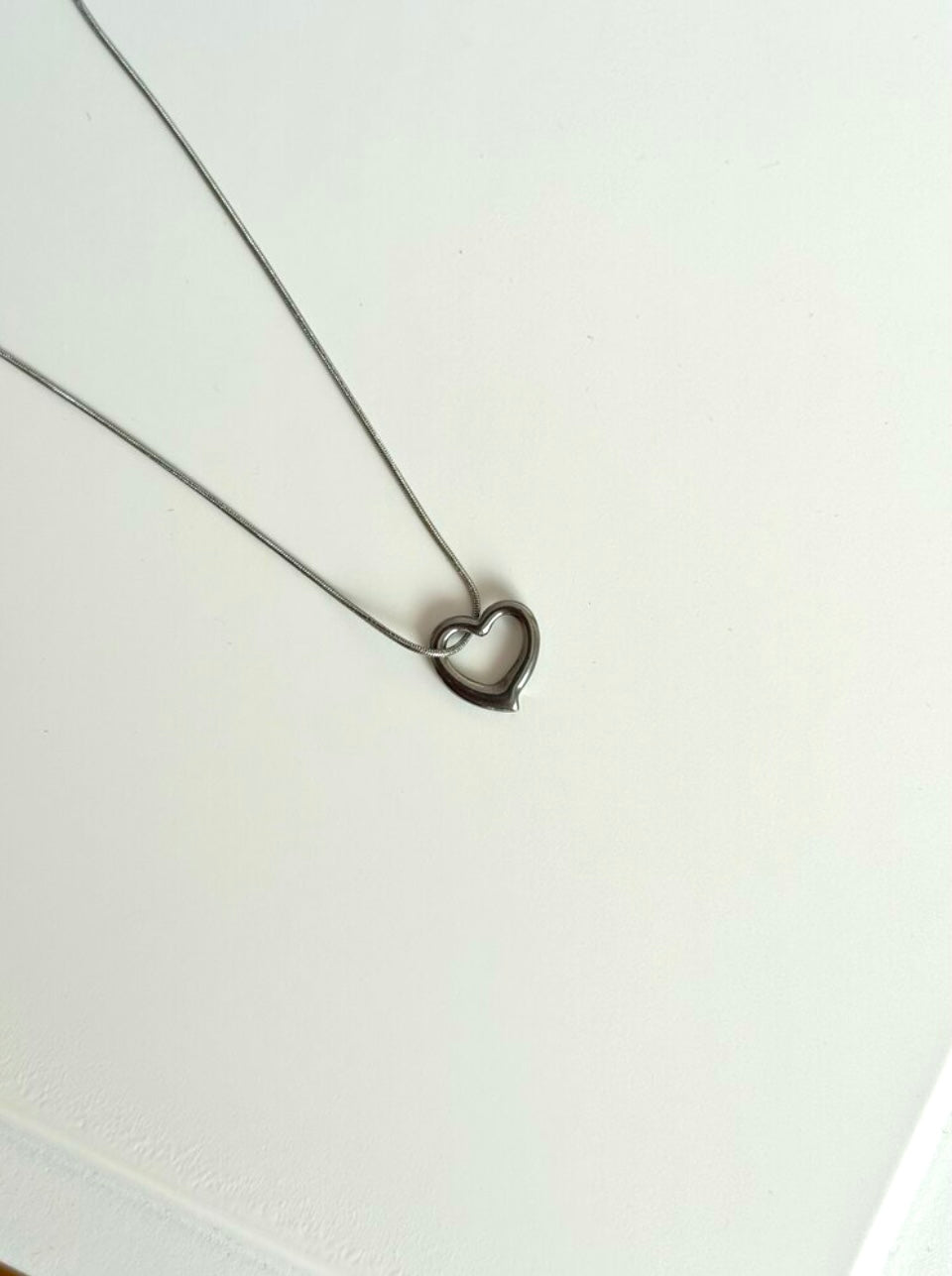 Steel Silver-Colored Heart Necklace