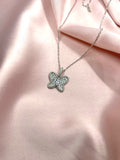 925 Sterling Silver Zircon Stone Butterfly Necklace