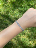 Silver Plated Zircon Stone Tennis Bracelet