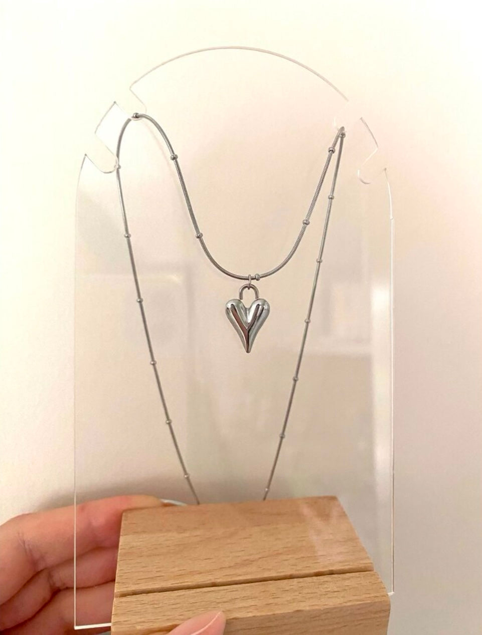 Steel Silver Color Dorika Chain Necklace