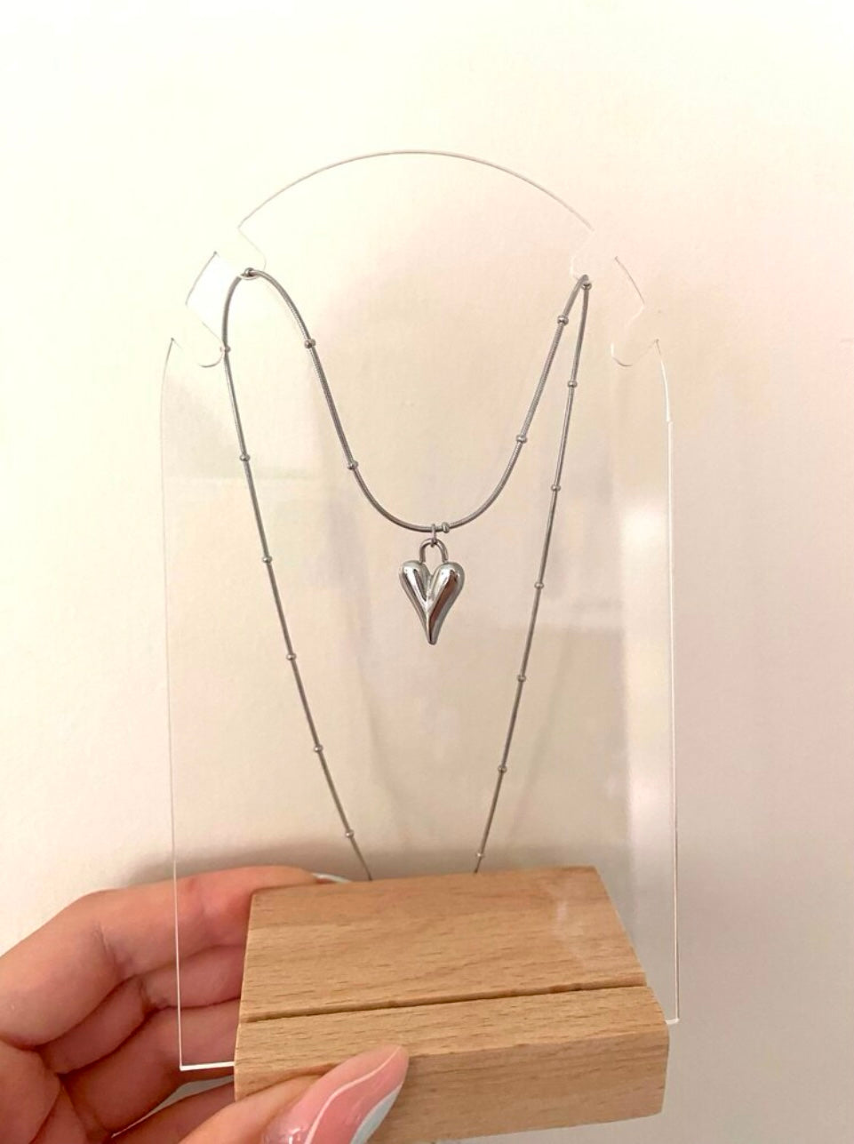 Steel Silver Color Dorika Chain Necklace