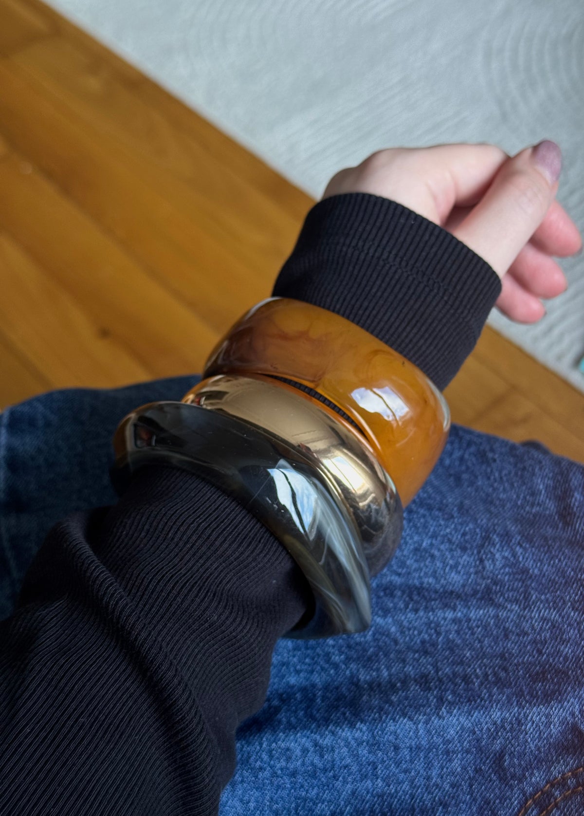 Triple Retro Acrylic Bracelet