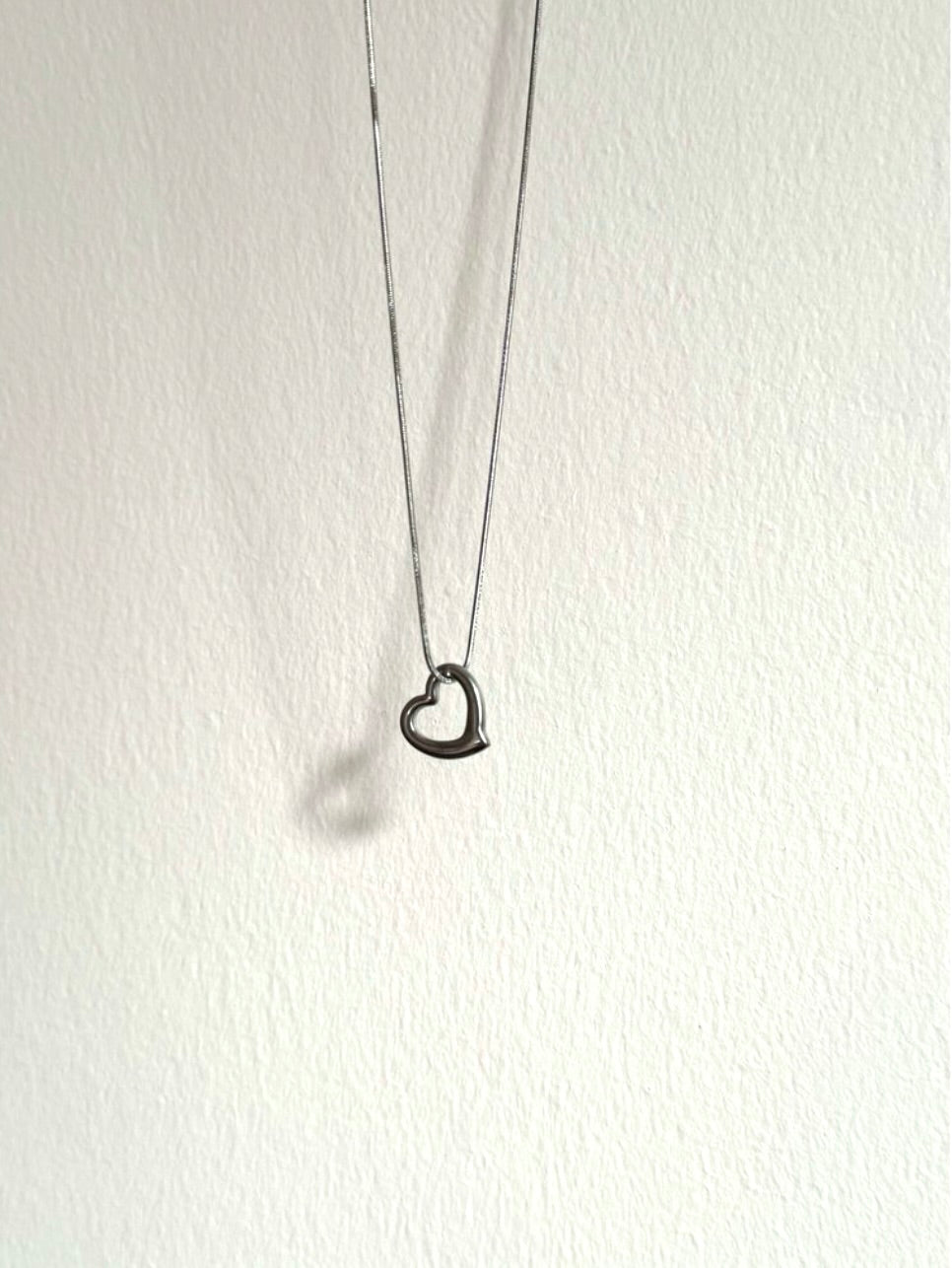 Steel Silver-Colored Heart Necklace