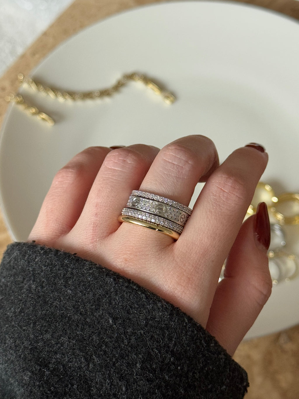 Çelik Dörtlü Yüzük