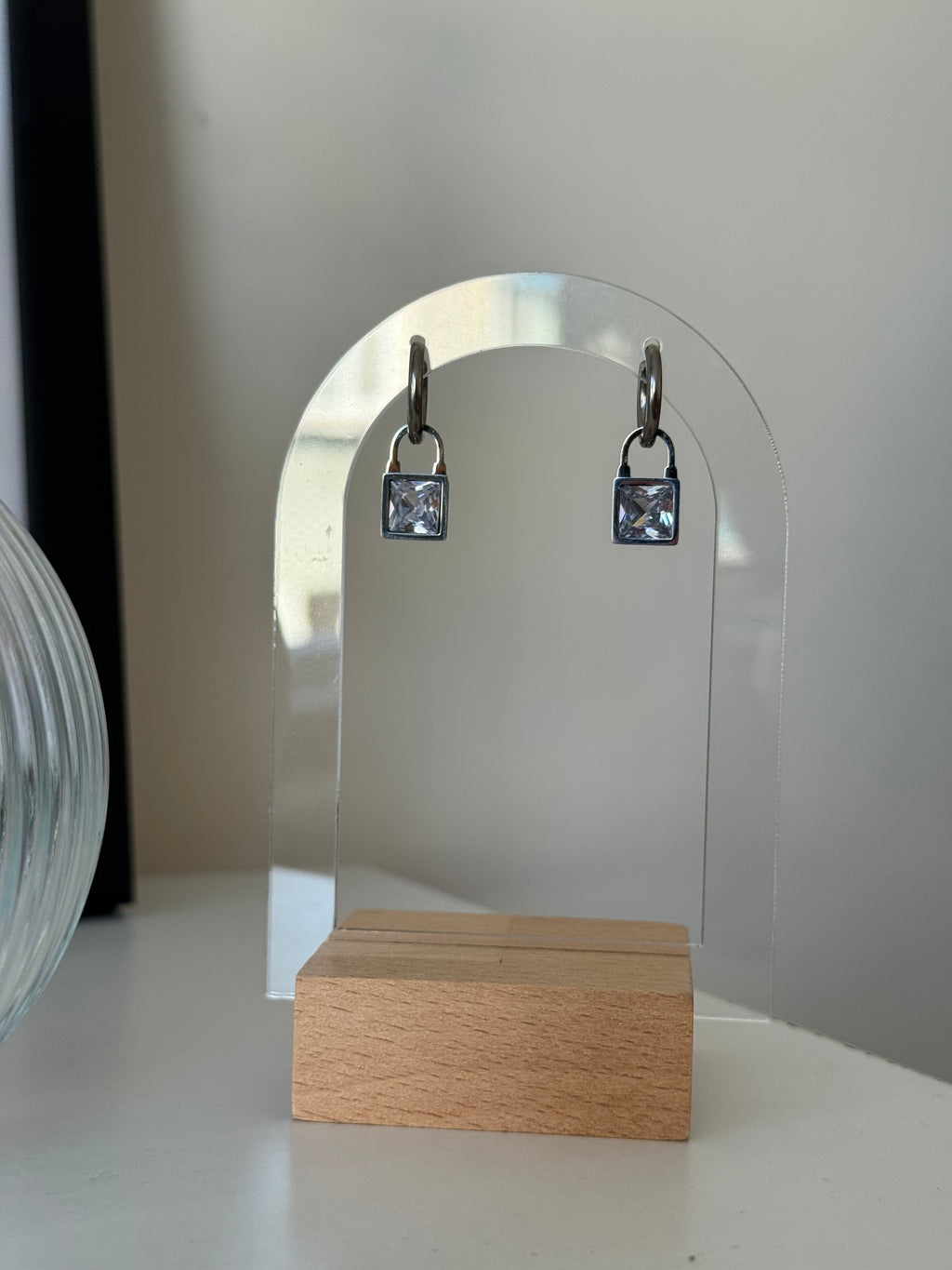 Steel Silver Color Earrings