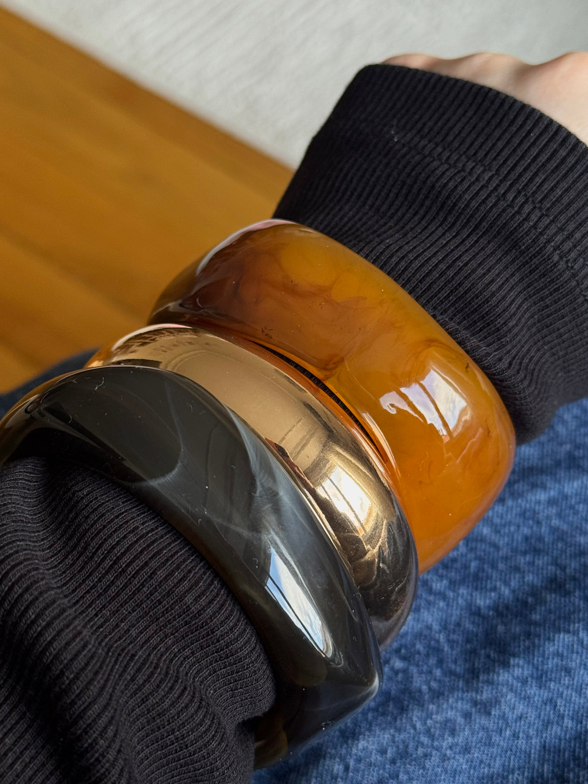 Triple Retro Acrylic Bracelet