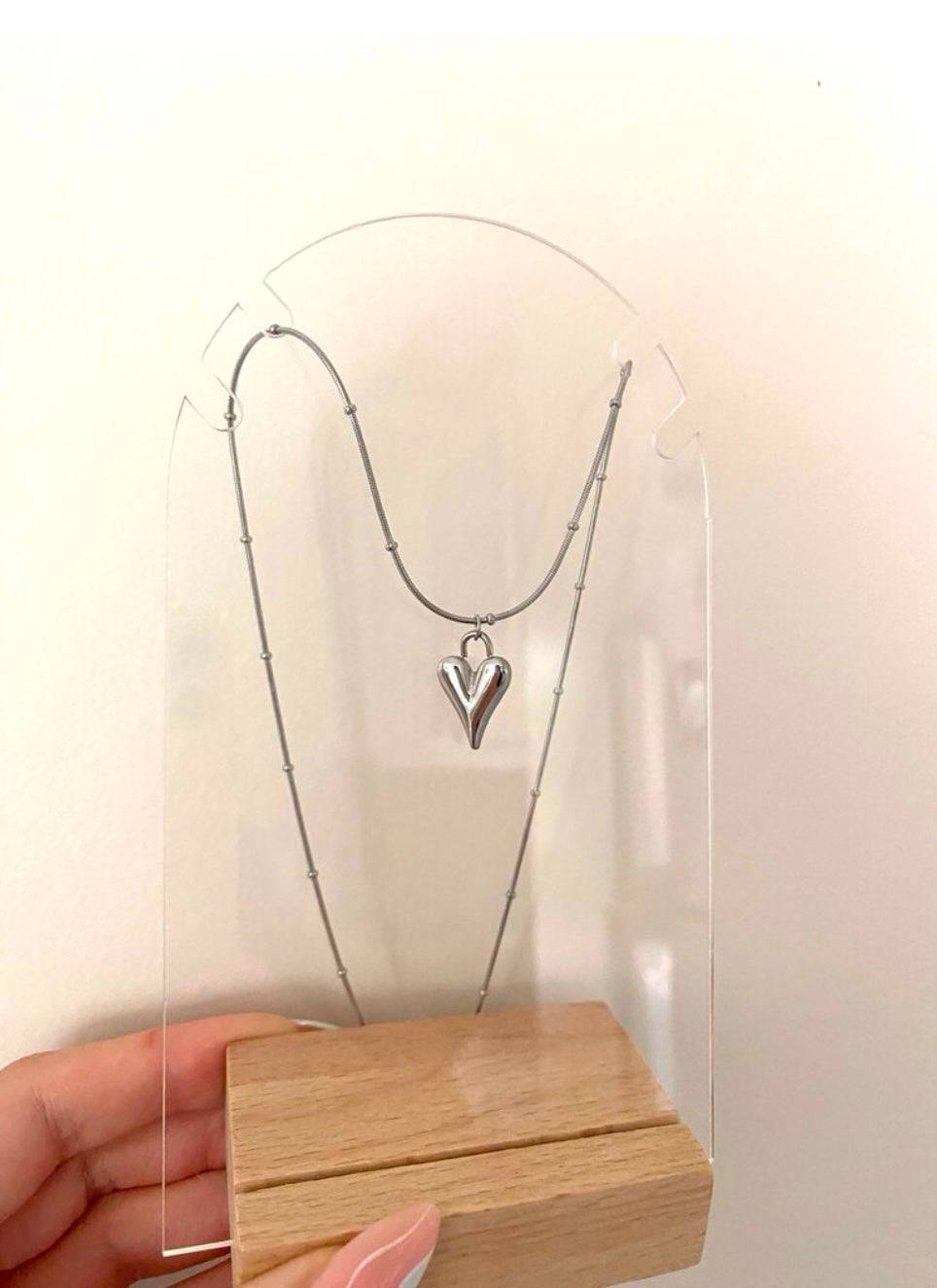 Steel Silver Color Dorika Chain Necklace