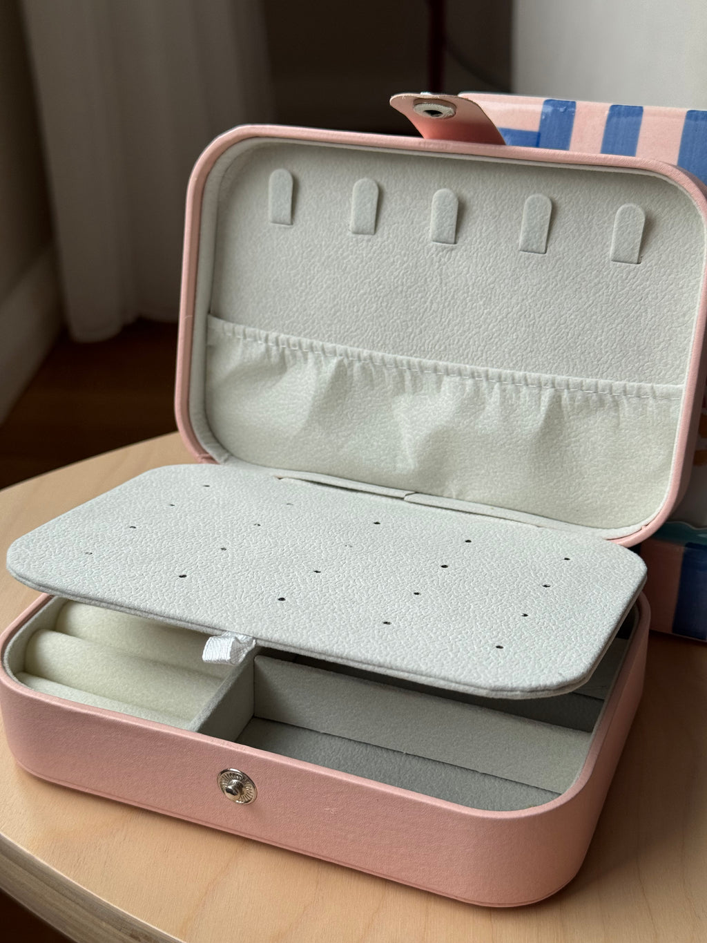 Fermuarlı Pembe Takı Kutusu
