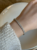 Silver Plated Zircon Stone Tennis Bracelet