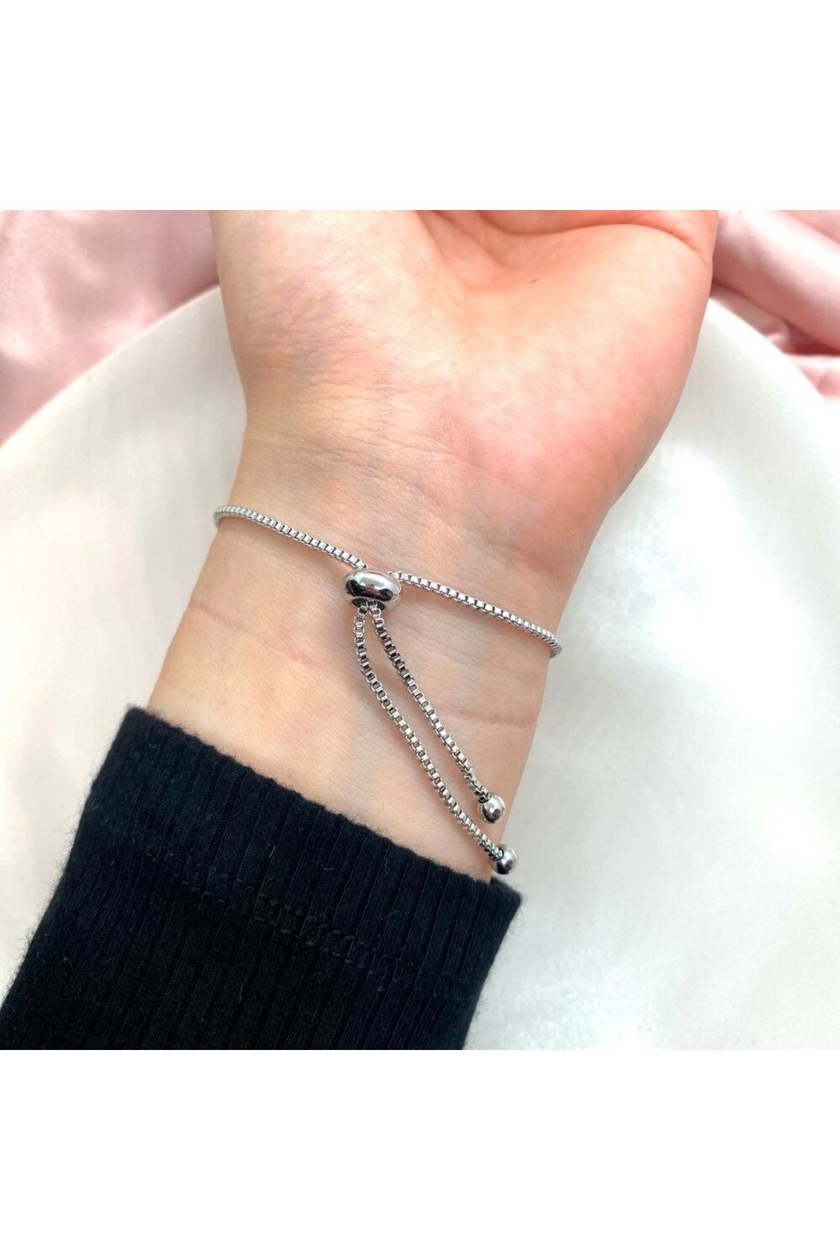 Silver Plated Star Charm Adjustable Bracelet