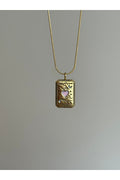 Steel Gold-Tone Amoure Necklace