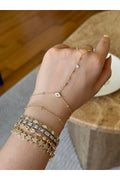Gold Tone Evil Eye Nazar Bracelet