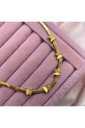 Steel Gold Color Italian Chain Butterfly Necklace