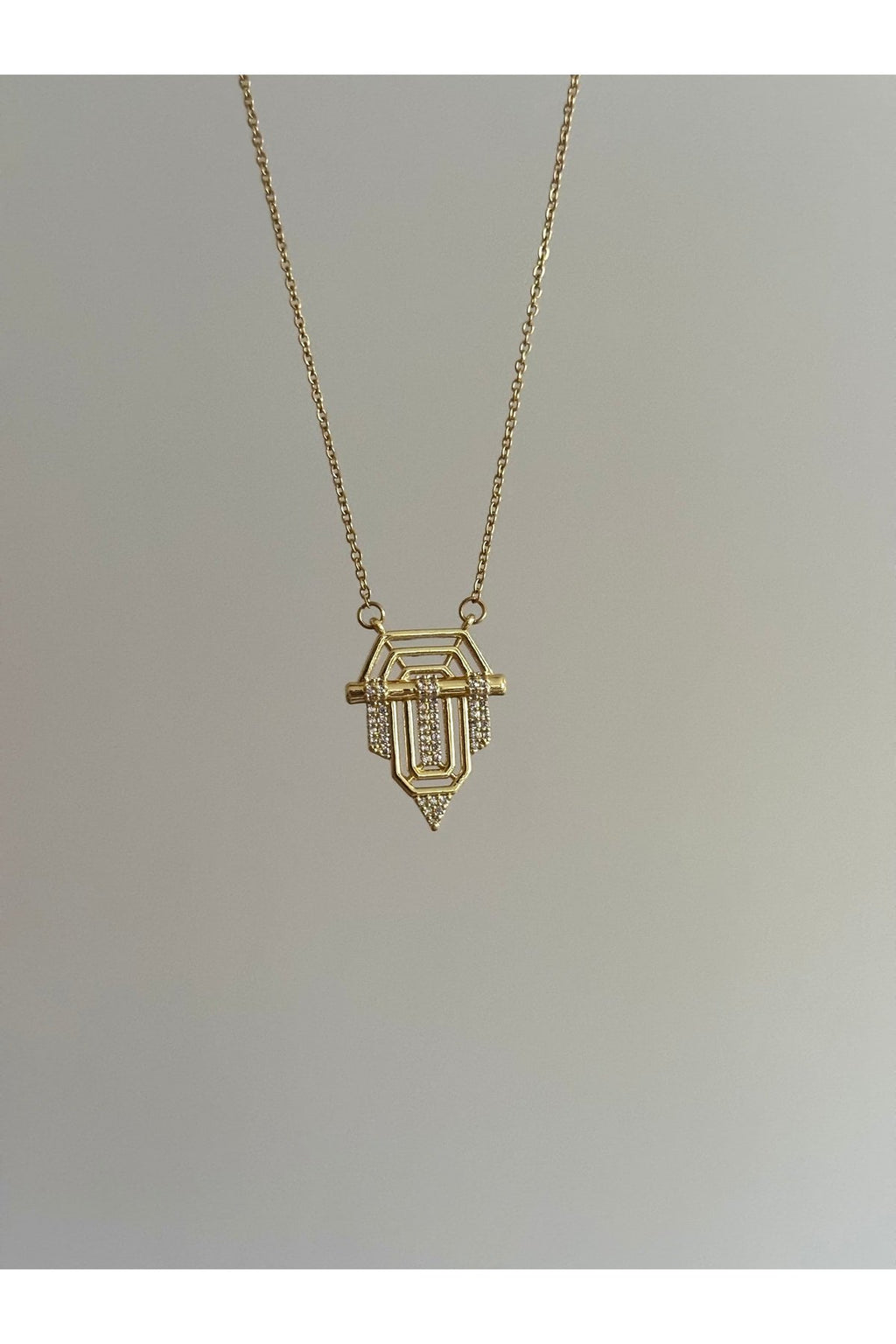 Steel Gold Color Serenay Necklace