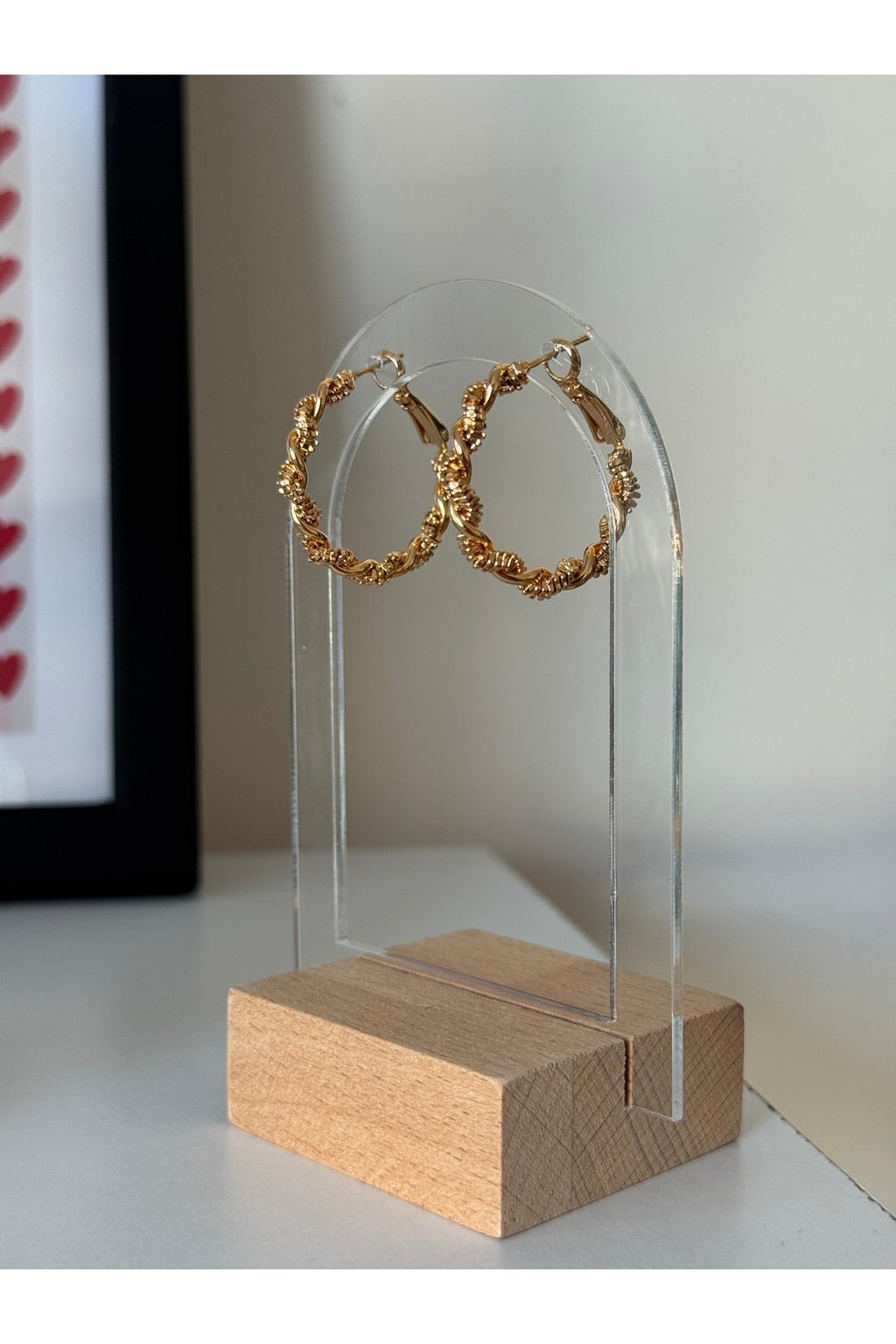 Gold Plated Spiral Hoop Earrings