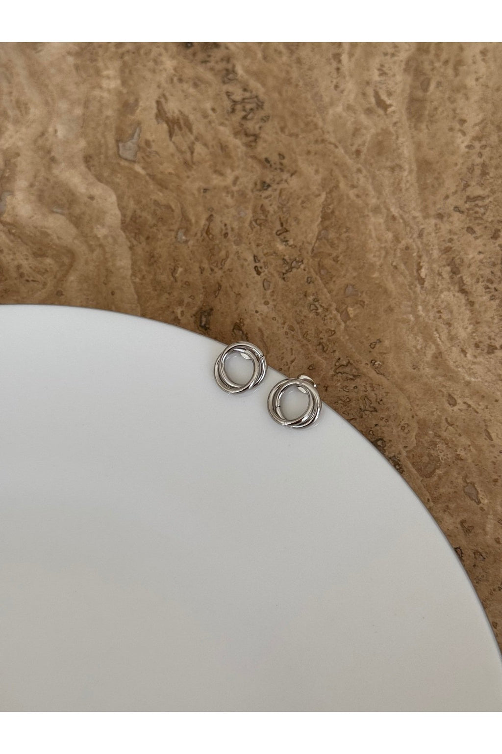 Steel Silver Color Earrings