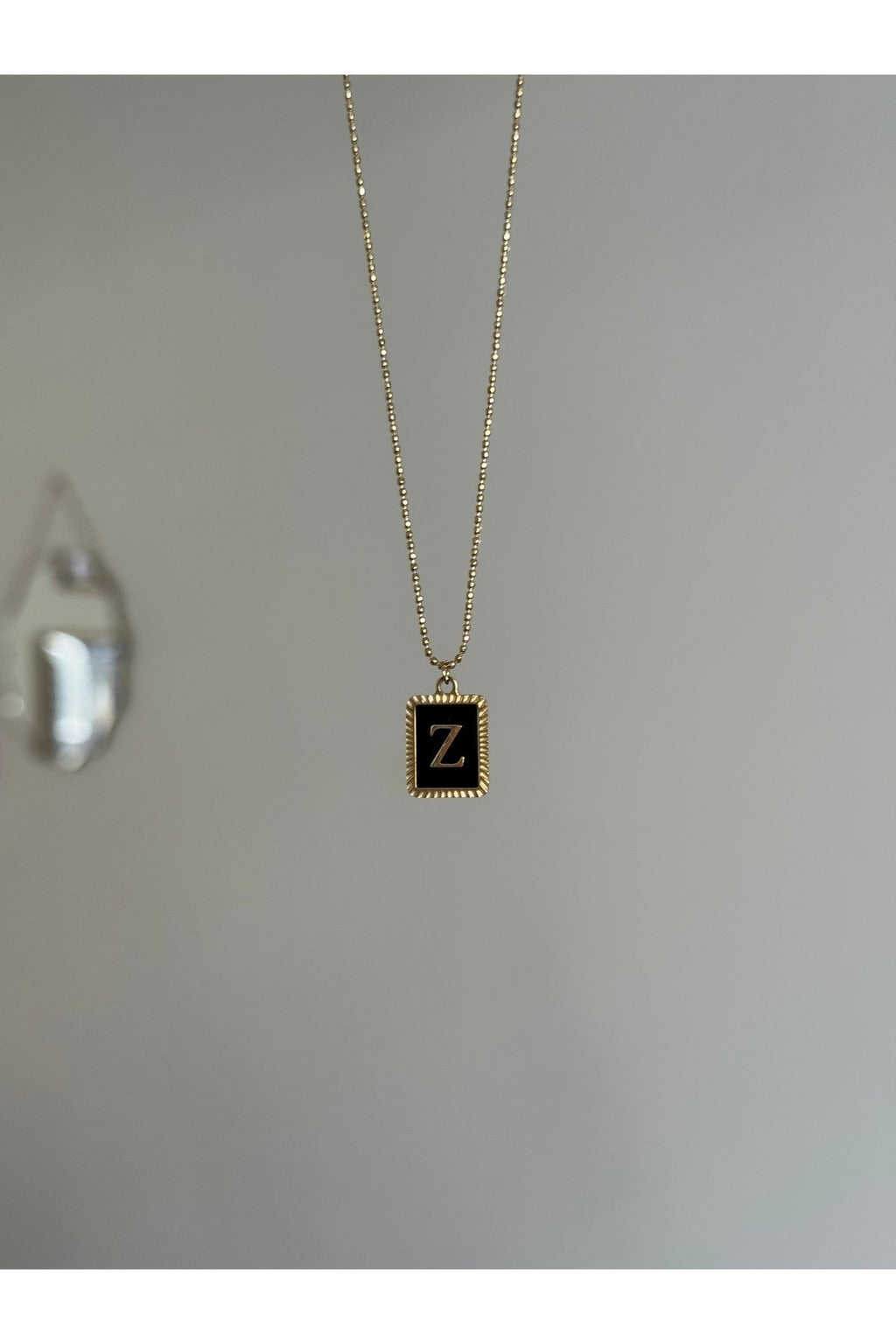 Gold-Colored Steel Letter Z Necklace