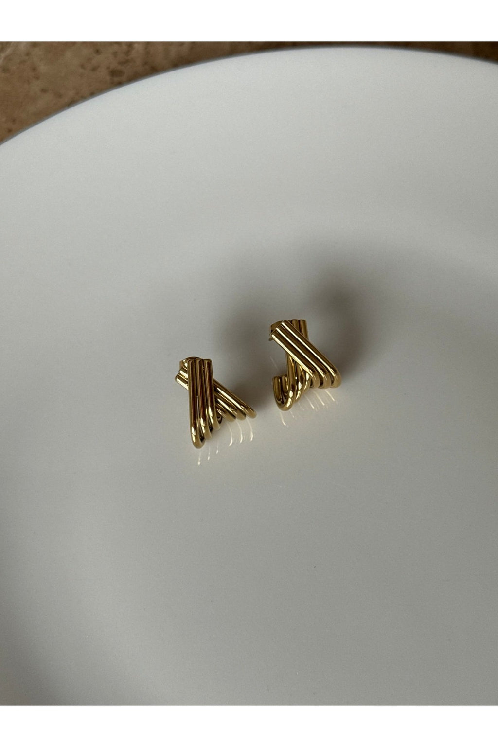 Gold Color Steel Earrings