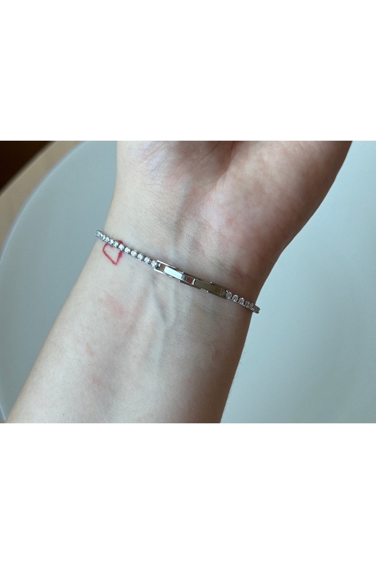 Silver Plated Zircon Stone Flower Bracelet