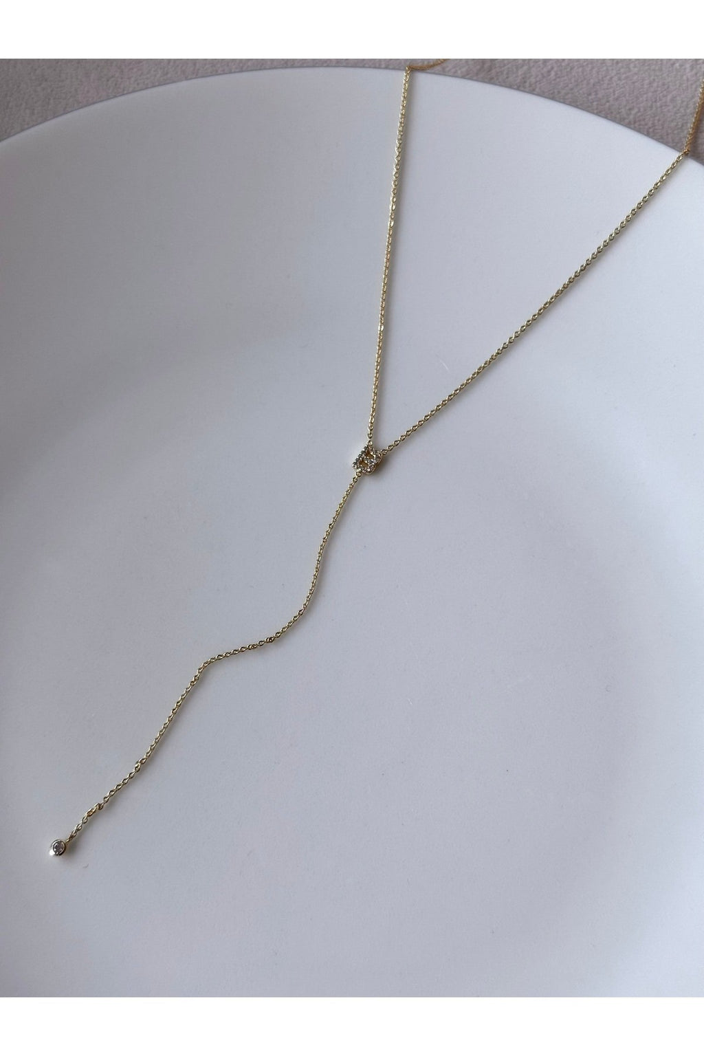 Gold Plated Zircon Stone Letter B Necklace