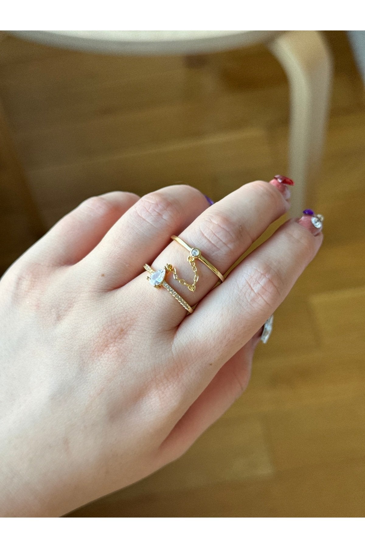 Gold Plated Double Ring