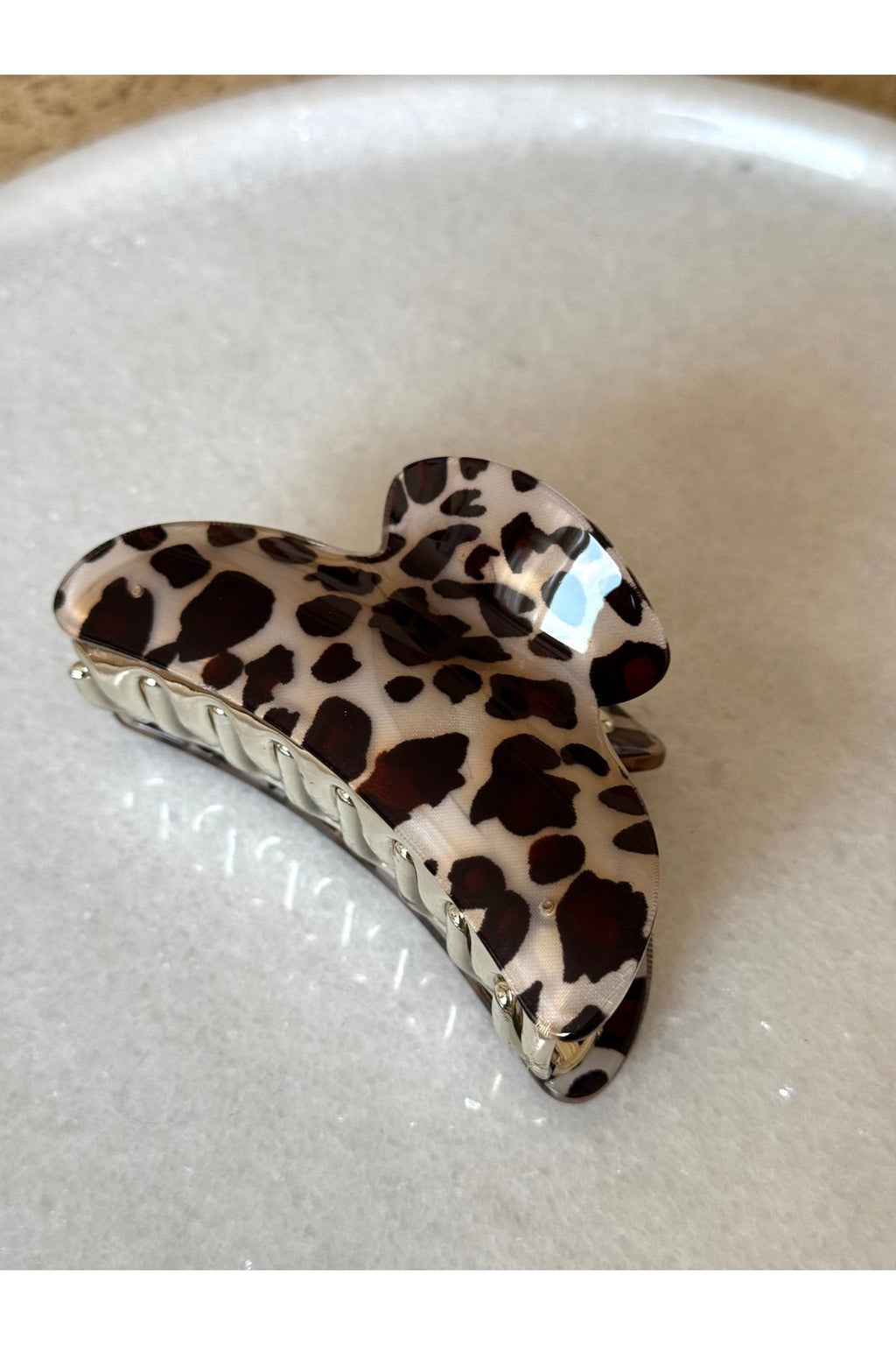 Kahverengi Leopar Desenli Mandal Toka