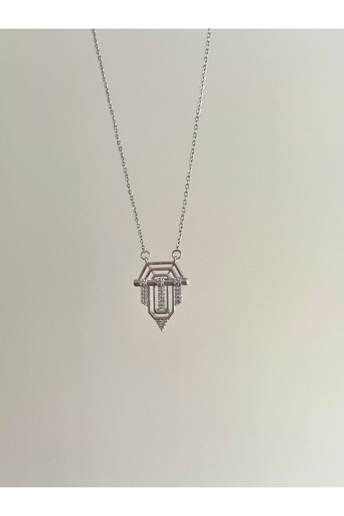 Steel Silver Tone Serenay Necklace