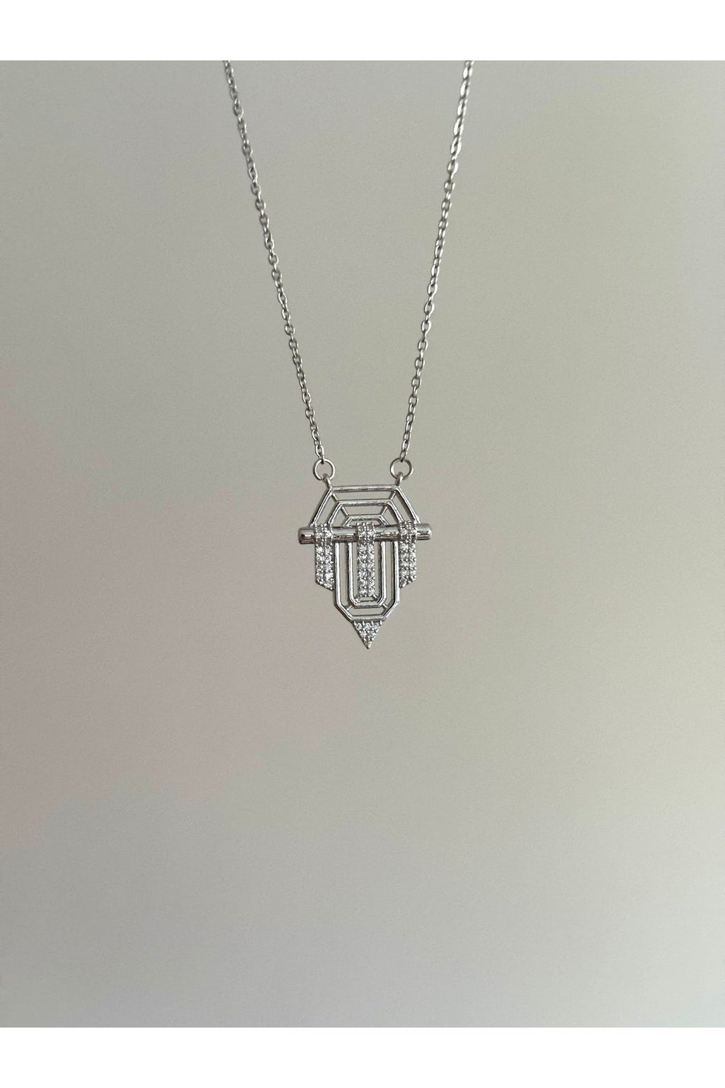 Steel Silver Tone Serenay Necklace
