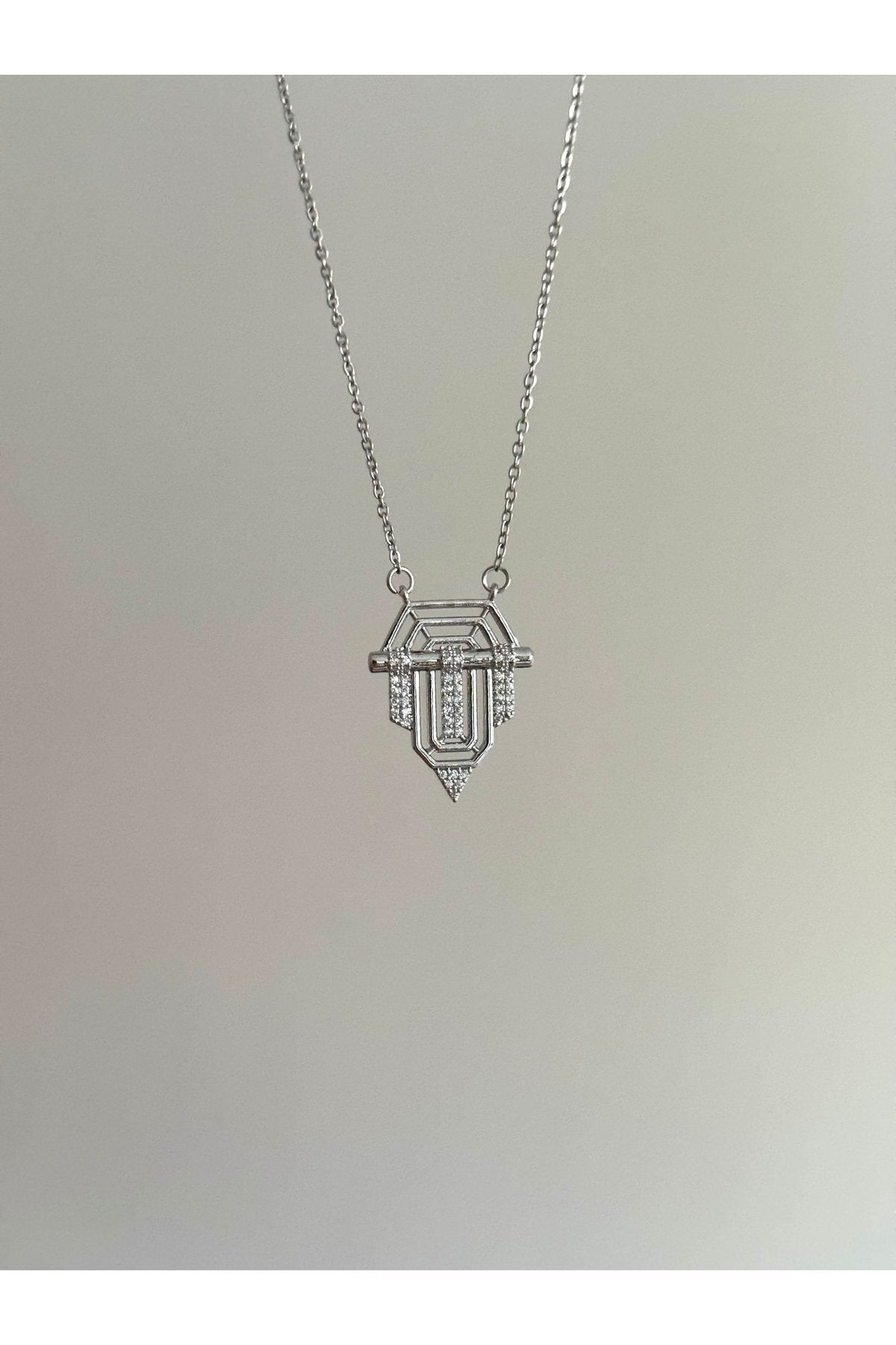 Steel Silver Tone Serenay Necklace