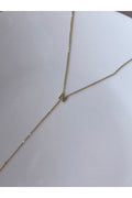 Gold Plated Zircon Stone Letter N Necklace