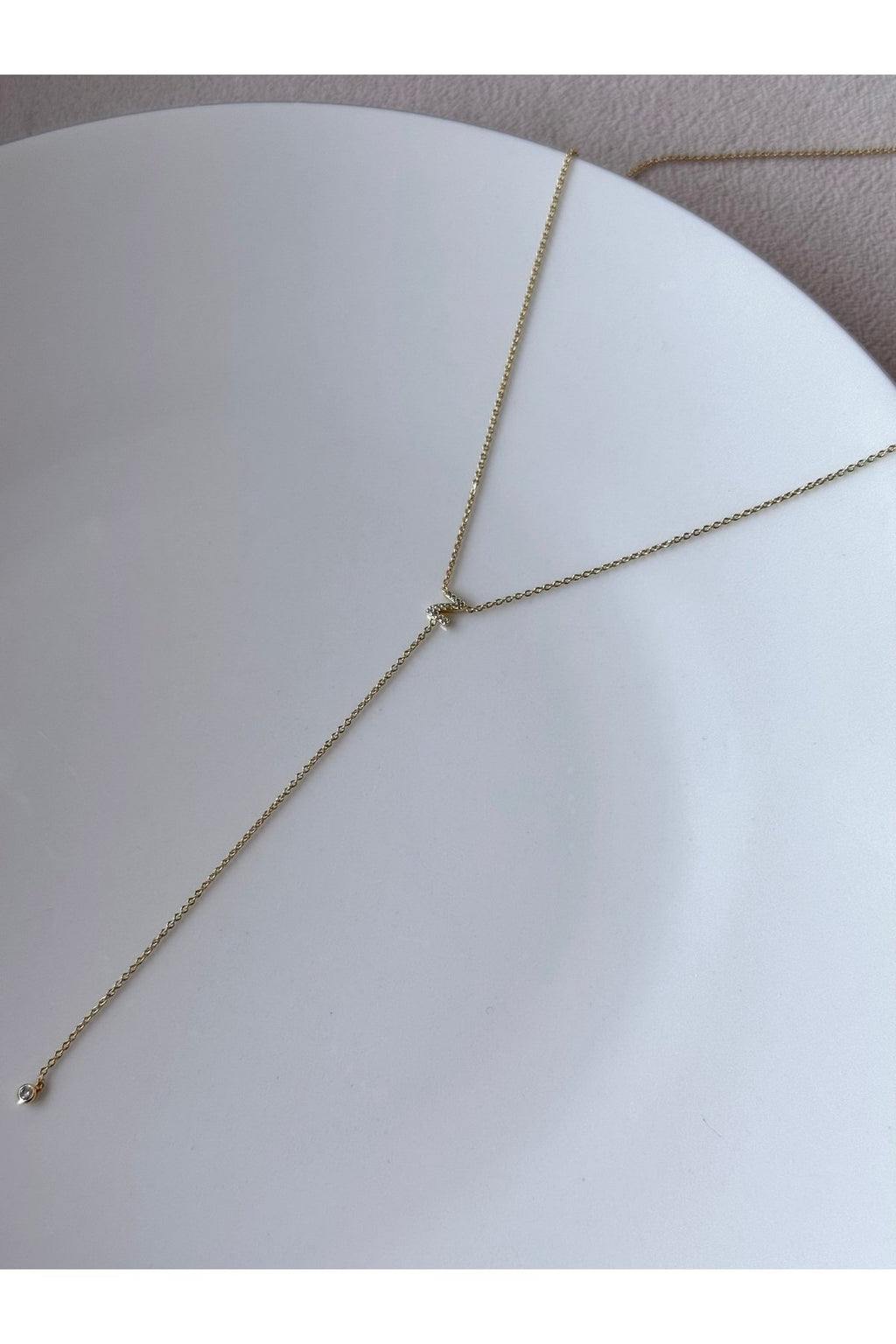 Gold Plated Zircon Stone Letter Z Necklace