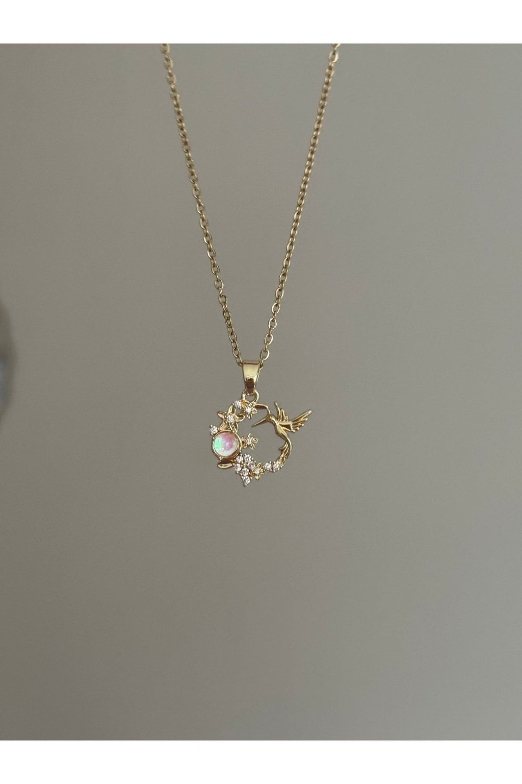 Steel Gold-Tone Phoenix Necklace