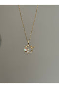 Steel Gold-Tone Phoenix Necklace