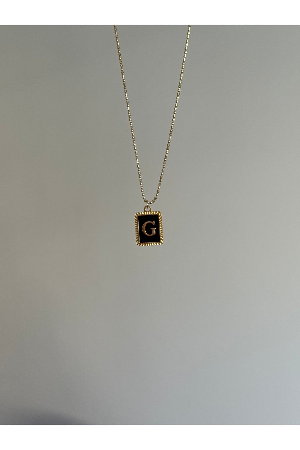 Steel Gold-Tone Letter G Necklace