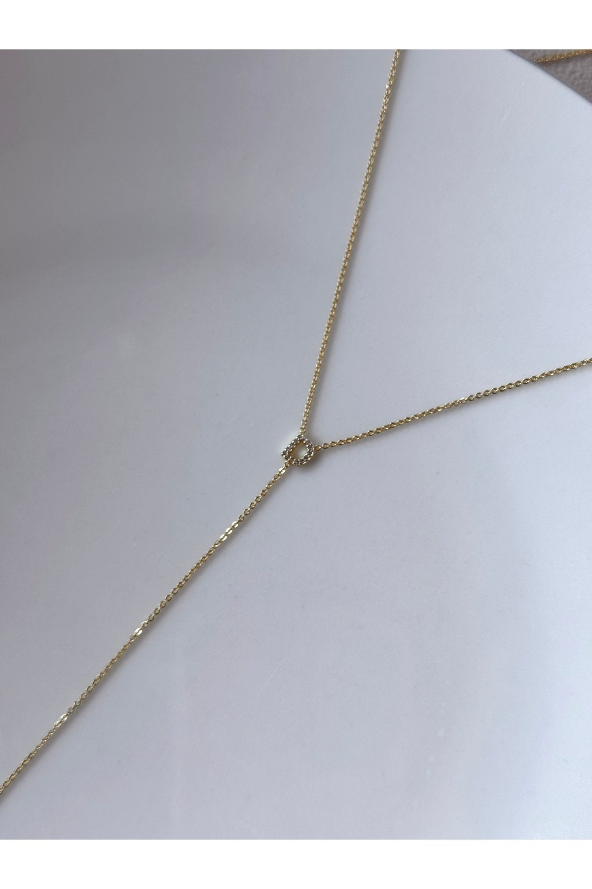 Gold Plated Zircon Stone Letter D Necklace