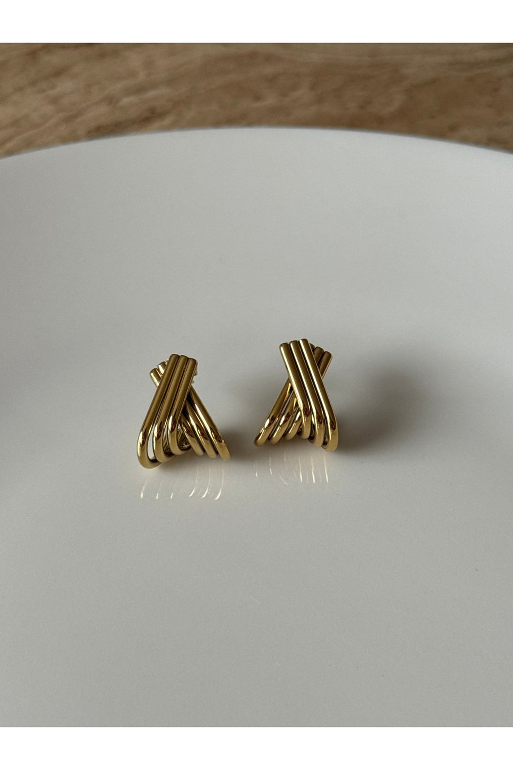Gold Color Steel Earrings
