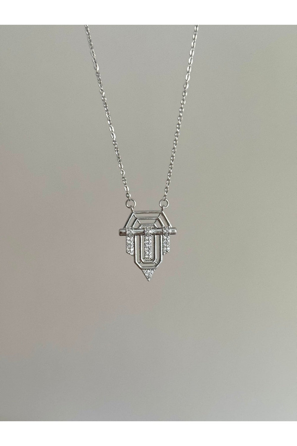 Steel Silver Tone Serenay Necklace