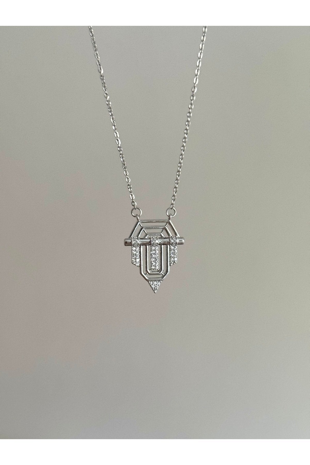 Steel Silver Tone Serenay Necklace