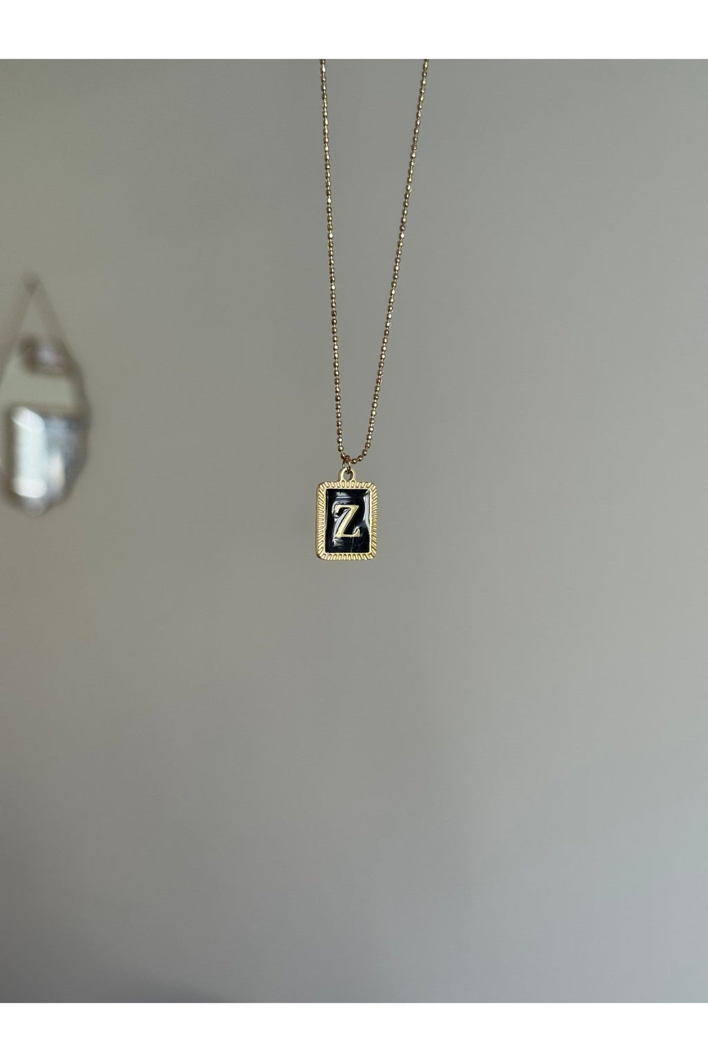 Gold-Colored Steel Letter Z Necklace