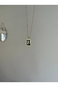 Gold-Colored Steel Letter Z Necklace