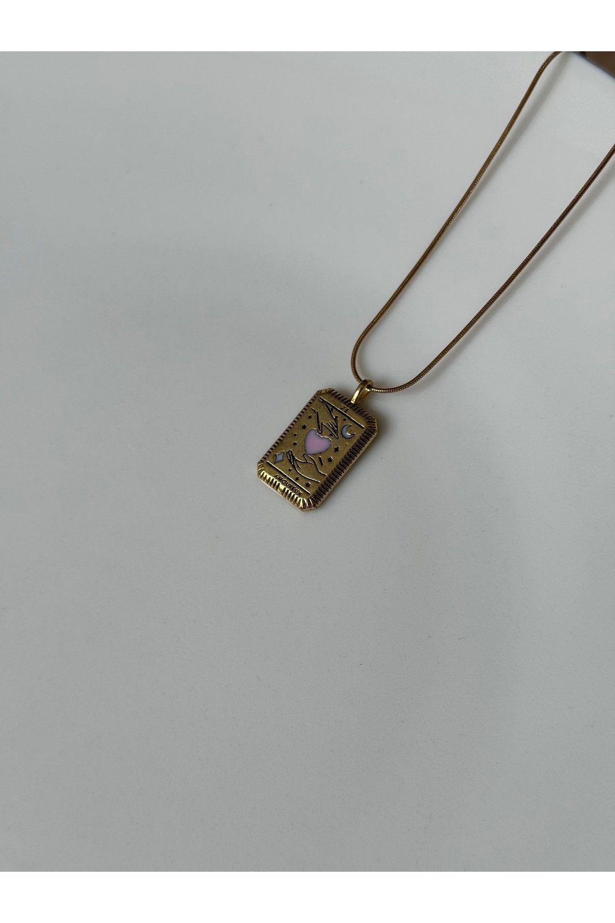 Steel Gold-Tone Amoure Necklace