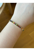 Gold Plated Colored Tennis Bracelet