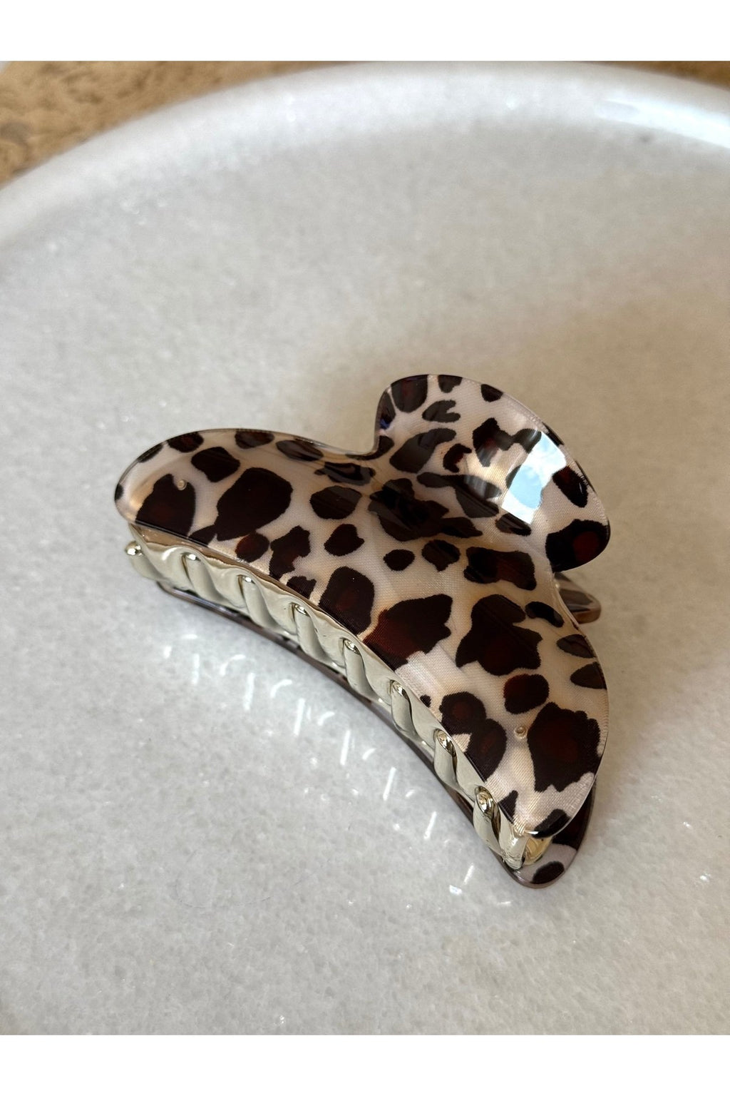 Kahverengi Leopar Desenli Mandal Toka