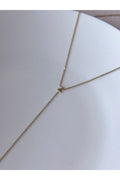 Gold Plated Zircon Stone Letter Z Necklace