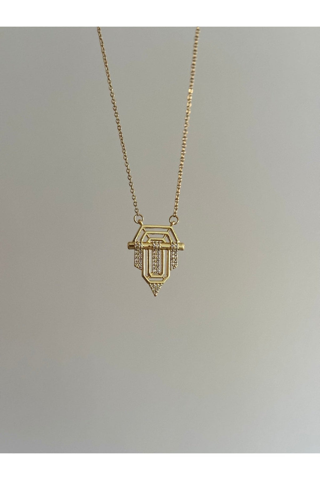Steel Gold Color Serenay Necklace