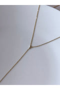 Gold Plated Zircon Stone Letter Y Necklace