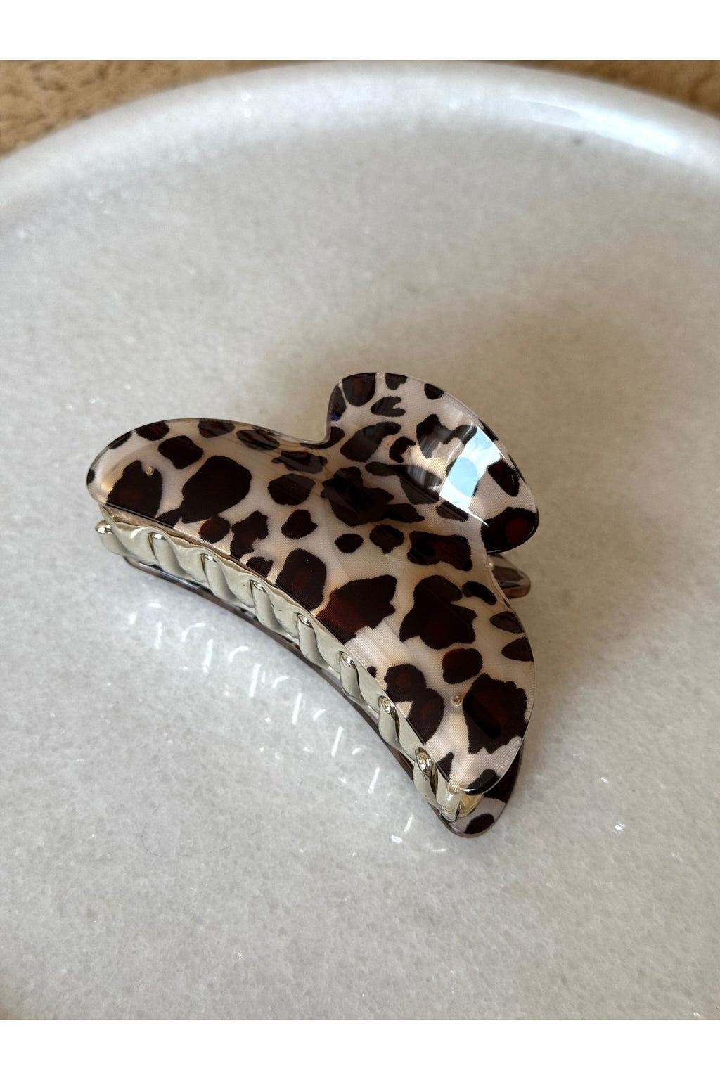 Kahverengi Leopar Desenli Mandal Toka