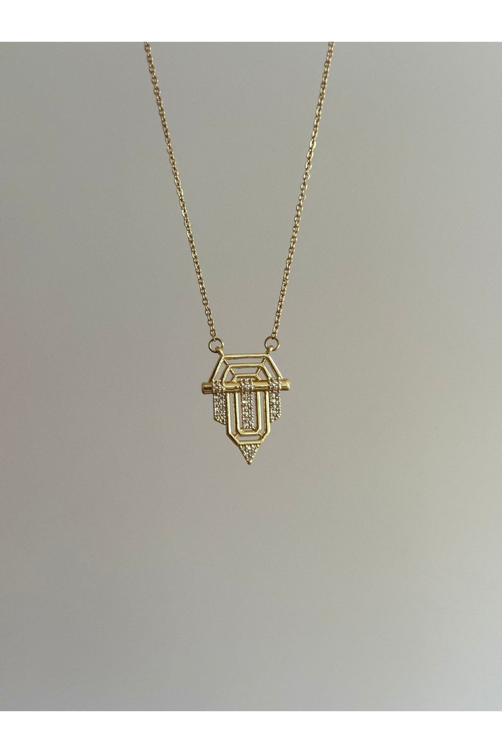 Steel Gold Color Serenay Necklace