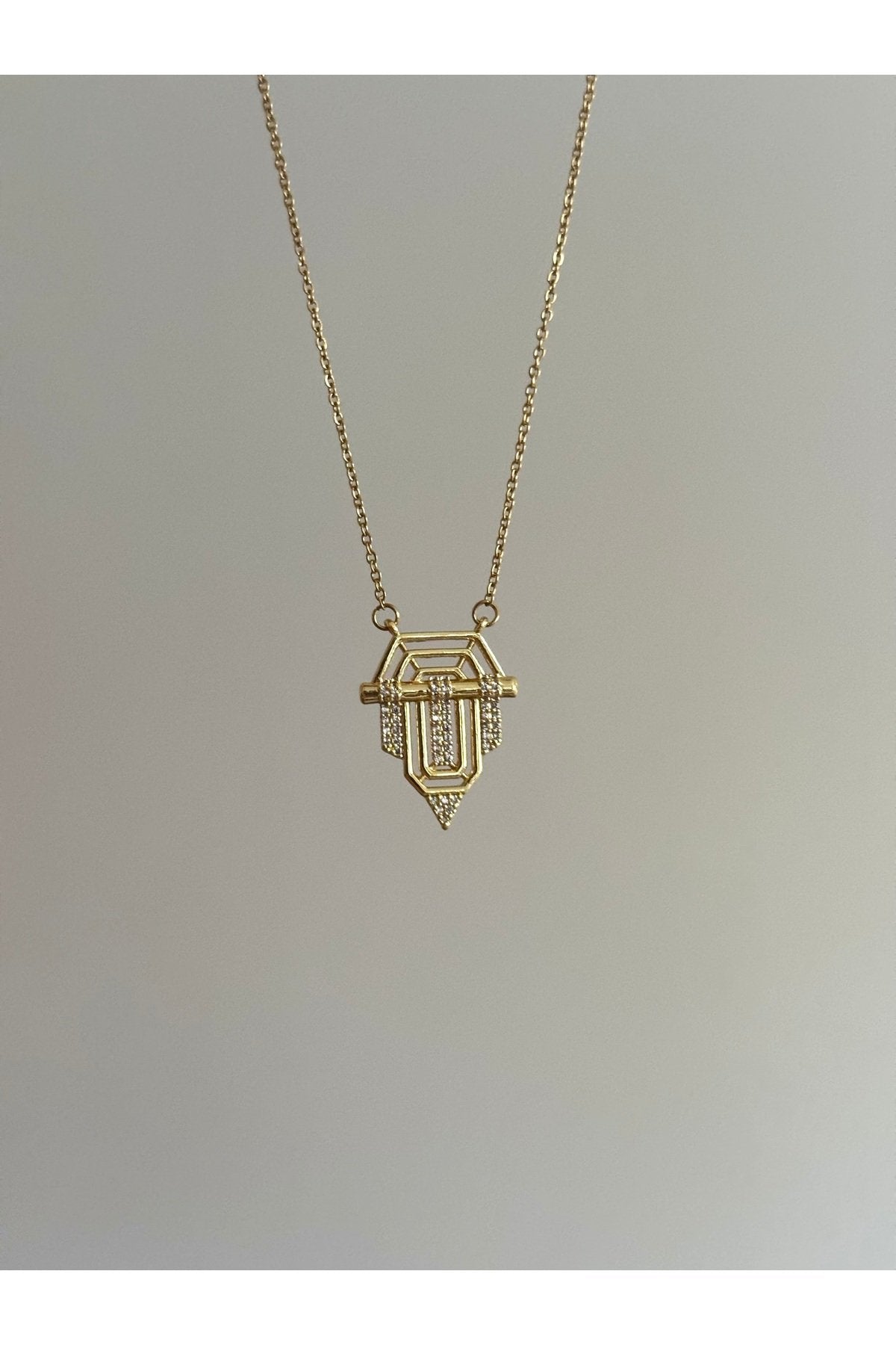 Steel Gold Color Serenay Necklace